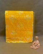 Mango Yellow Colour Batik Cotton Saree