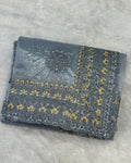 Grey Colour Twill Net Mirror Work Saree