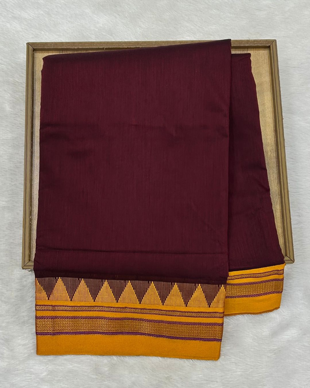 Maroon Colour Irkal/Ilkal Cotton Saree