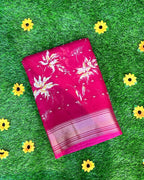 Pink Colour Viscose Saree