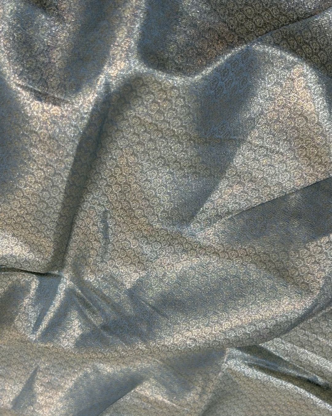 Mint Sea Green Colour Jarkan Cut Work Border Tissue Silk Saree M 15238