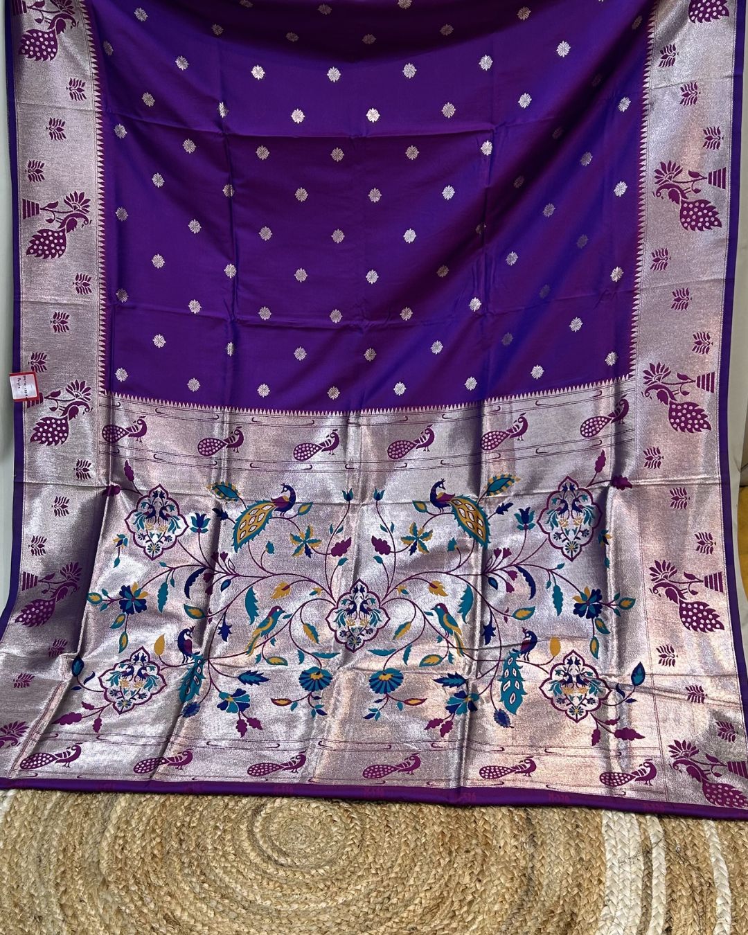 Purple Colour Silk Paithani Saree
