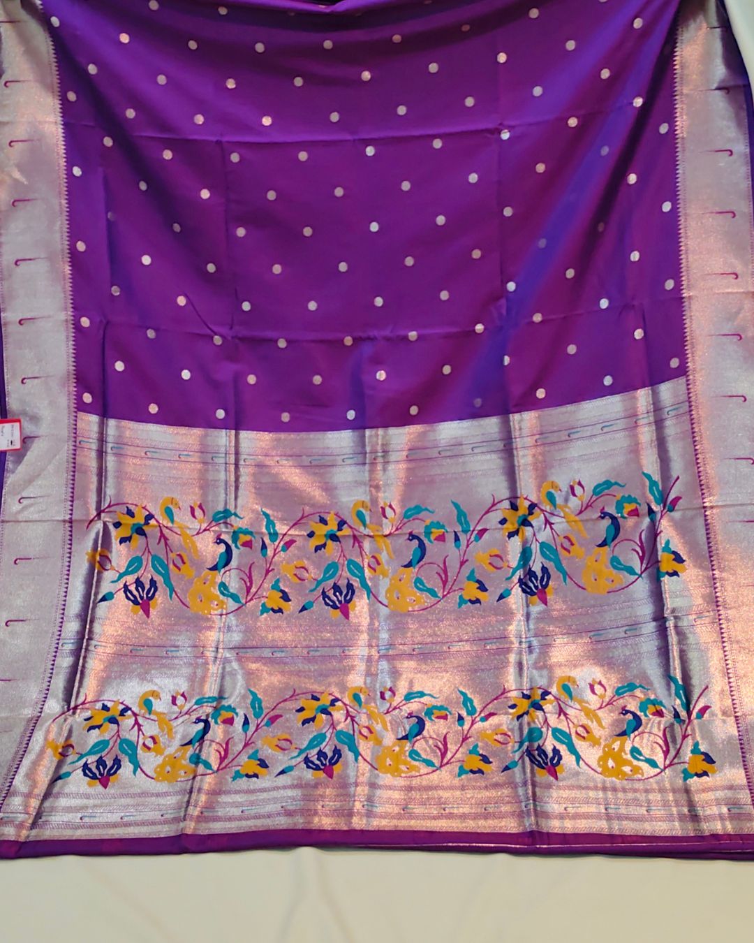 Purple Colour Silk Paithani Saree