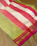 Parrot Green Colour Irkal/Ilkal Cotton Saree