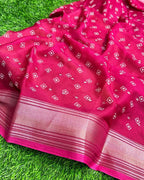 Pink Colour Viscose Saree