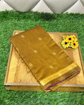 Mustard Yellow Colour Maheshwari Cotton Saree M15186
