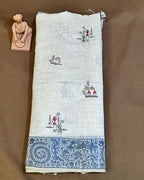Off White Colour Cotton Warli Design Saree
