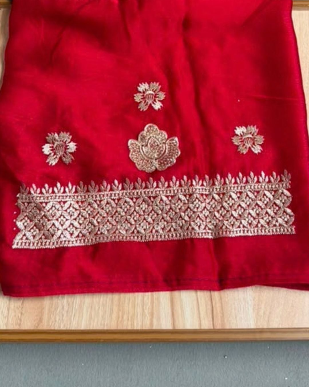 Petrol Blue Colour Art Silk Work Saree with Contrast Blouse