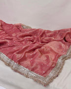 Dusty Pink Colour Space Silk Work Saree