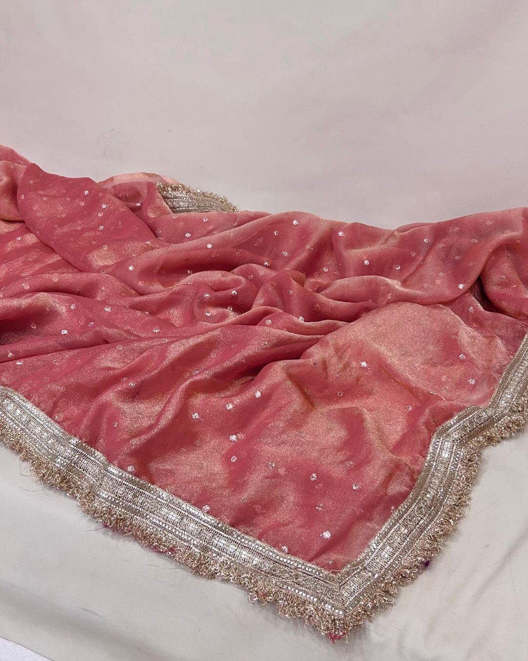 Dusty Pink Colour Space Silk Work Saree