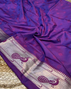 Purple Colour Silk Paithani Saree