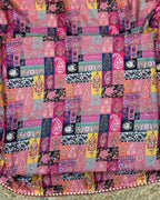 Onion Pink Colour Digital Patchwork Printed Saree