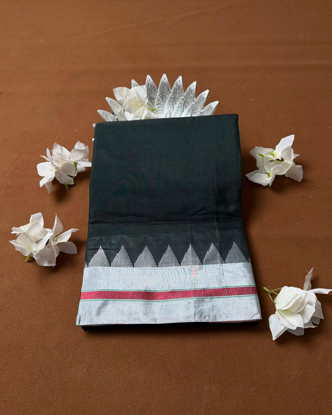 Bottal Green Colour Contrast Border Irkal/Ilkal Cotton Saree
