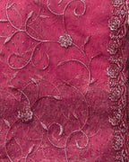 Peach Pink Colour Soft Net Cutwork border Saree