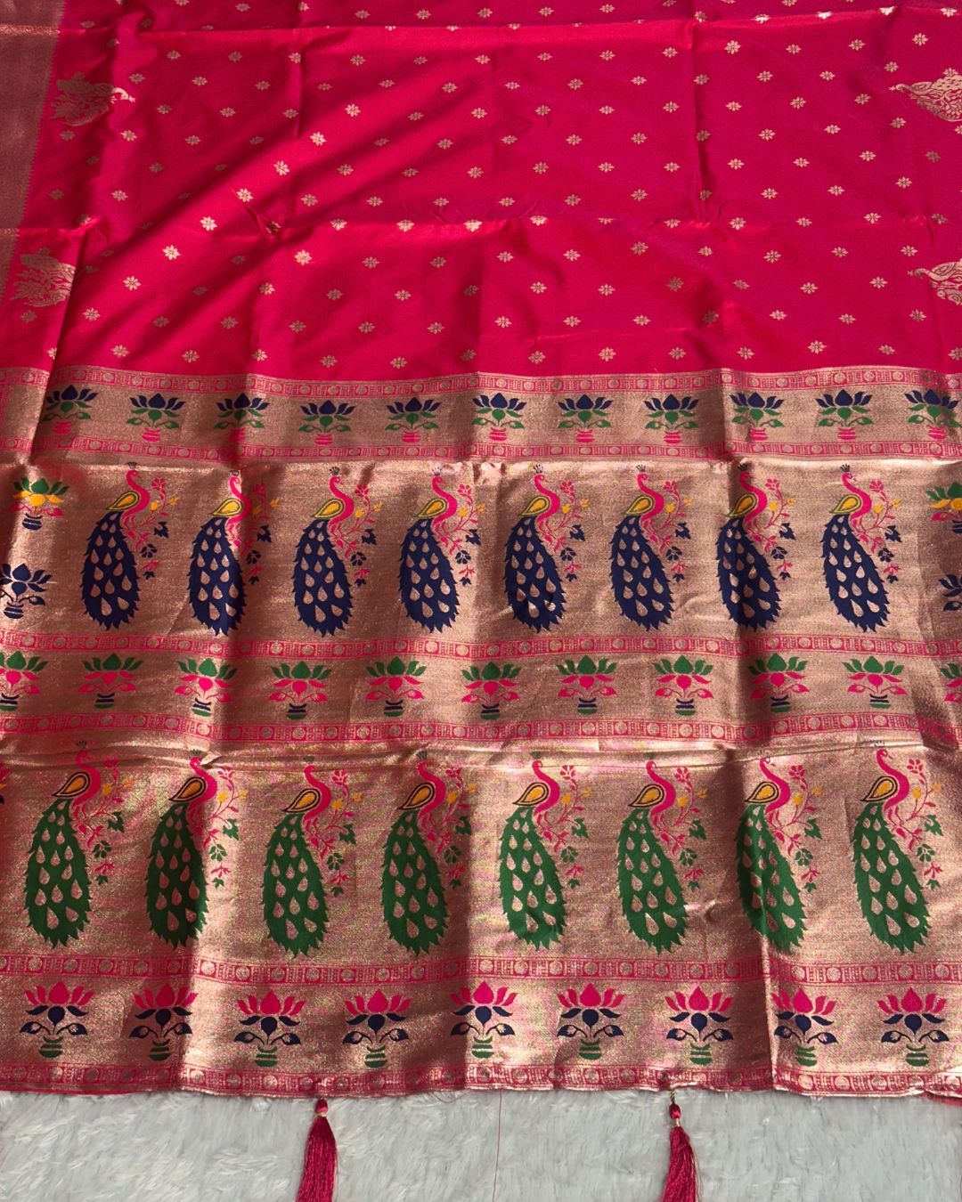 Pink Colour Paithani Saree
