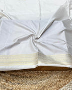 Pearl White Colour Soft South Silk Saree