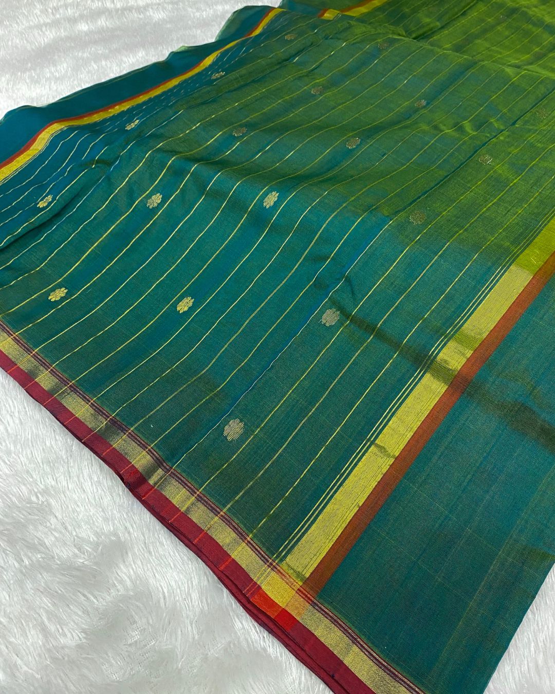 Morpankhi Colour Handloom Chanderi Saree