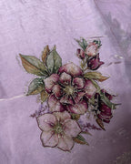 Lavender Colour Organza Saree with Floral Applique work