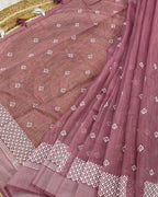 Onion Pink Colour Cotton Saree