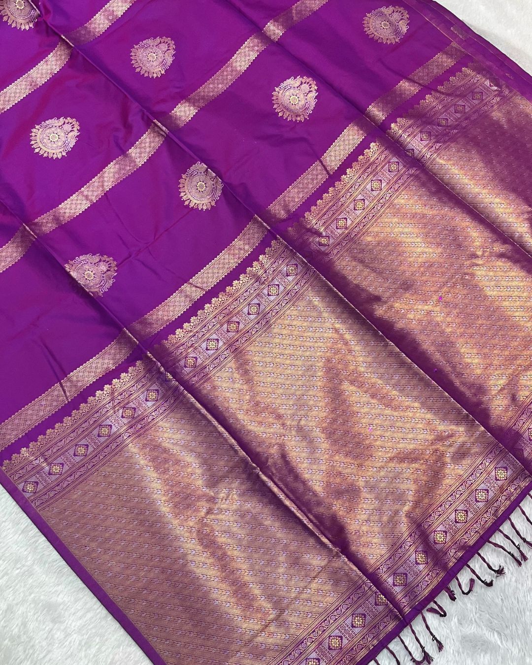 Magenta Colour Soft South Silk Saree