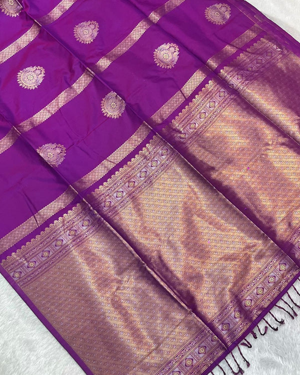 Magenta Colour Soft South Silk Saree