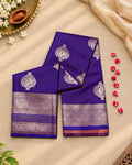 Magenta  Colour Semi-Silk Saree with Rich Zari Pallu