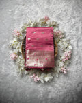 Peach Pink  Colour Soft Satin Silk Muniya Border Saree