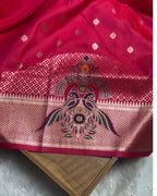 Pink Colour Paithani Saree