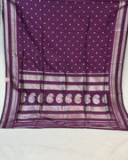 Wine Colour Soft Peshwai Saree