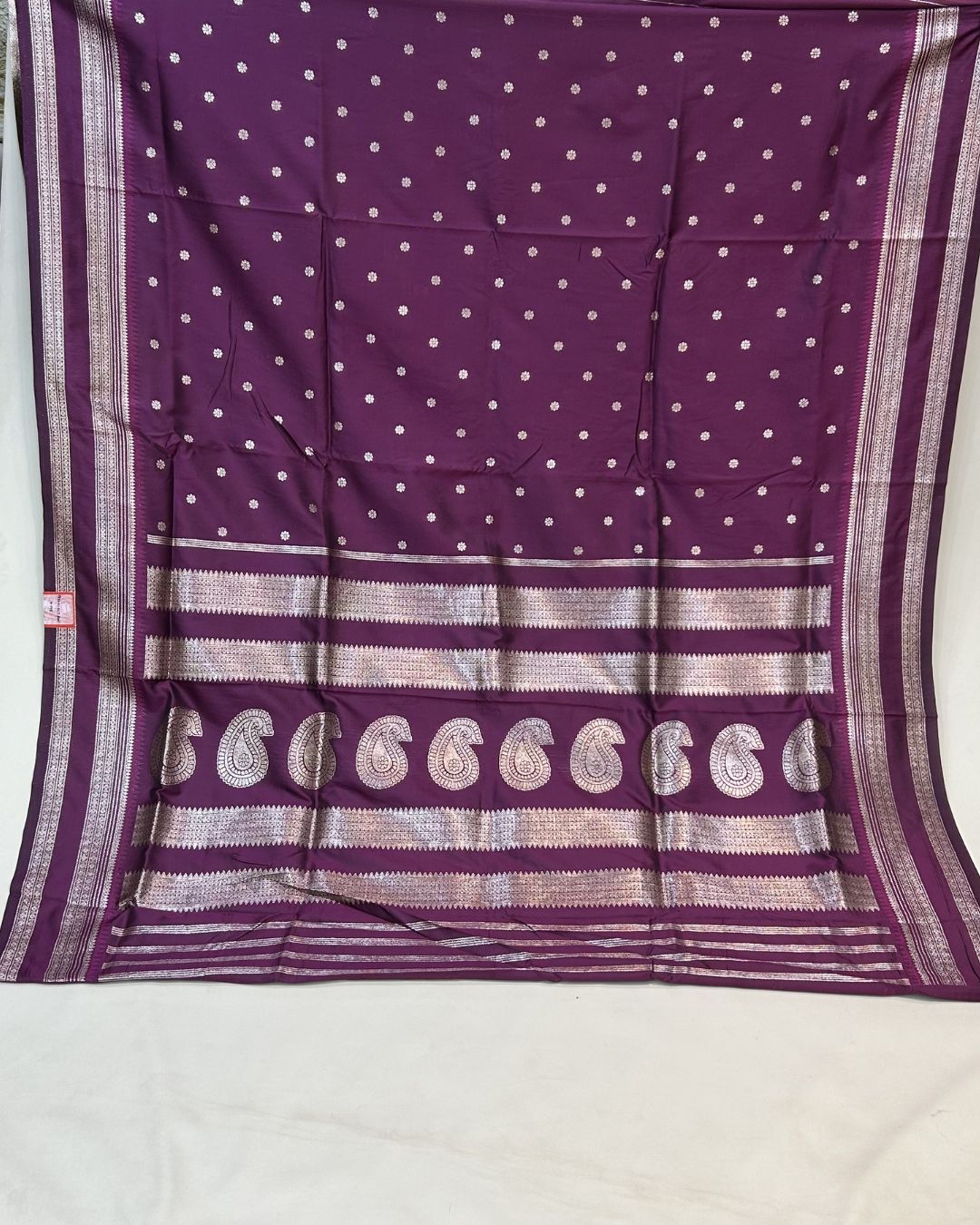 Wine Colour Soft Peshwai Saree
