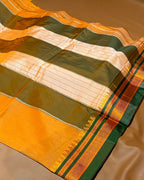 Mango Yellow Colour Irkal/Ilkal Cotton Saree