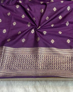 Purple Colour Dola Silk Saree
