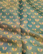 Green Colour Cotton Tissue Saree
