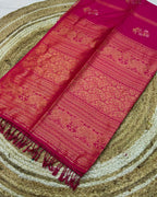 Dark Pink Colour Soft South Silk Saree