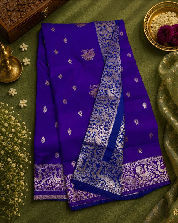 Purple Colour Peshwai Saree M13450