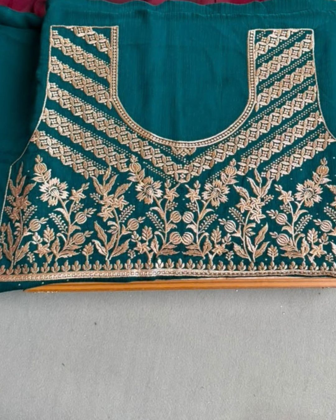 Wine Colour Art Silk Work Saree with Contrast Blouse