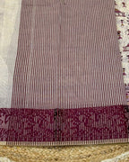 Off White Colour Cotton Warli Design Saree