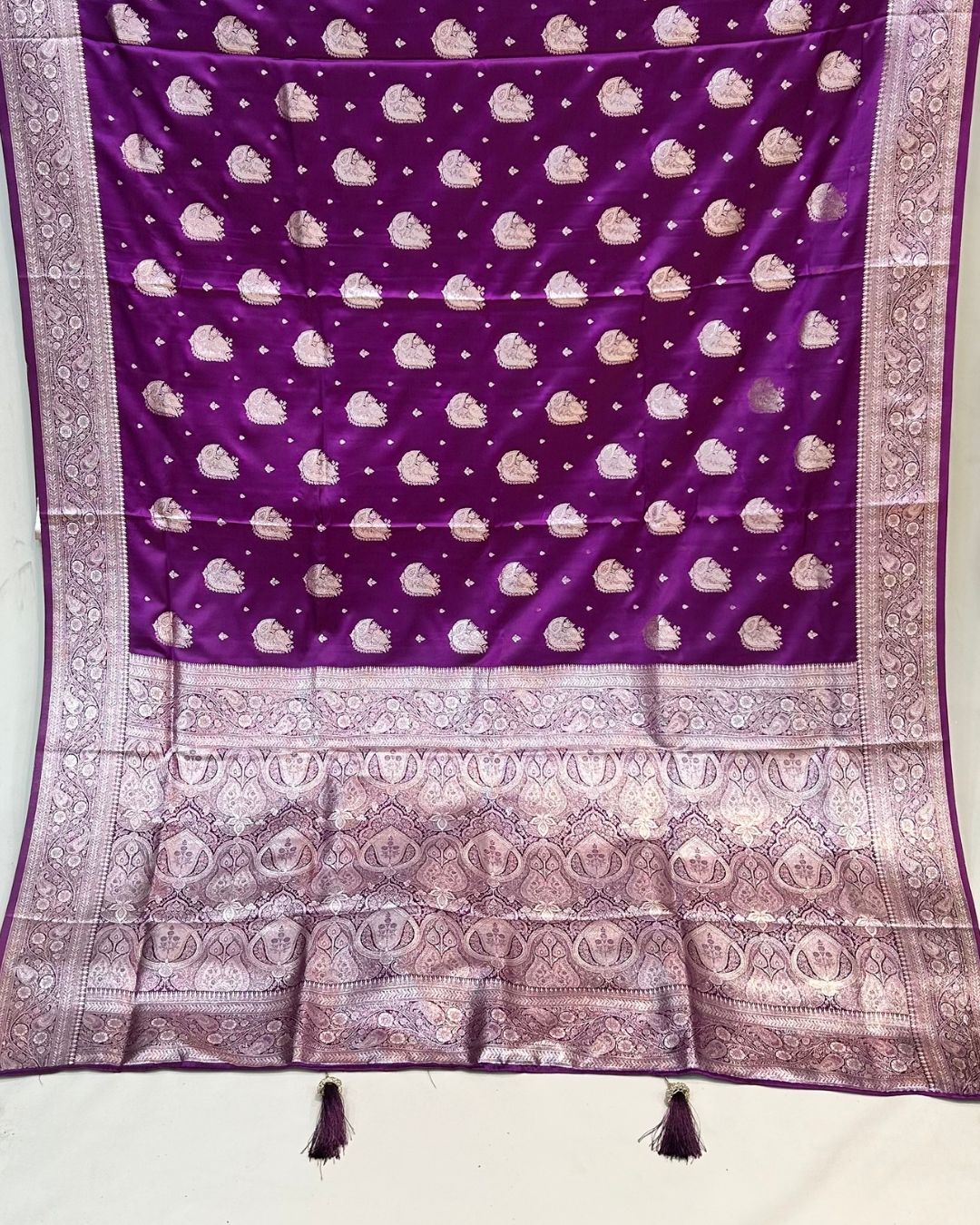 Purple Colour Soft Satin Silk Saree