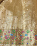 Golden Colour Rekha Tissue Silk Saree