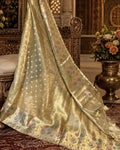 Golden Colour Rekha Tissue Silk Saree