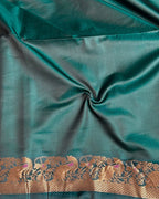 Wine Colour Satin Silk Paithani with Meenakari Peacock Butti