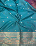 Wine Colour Semi Silk Contrast Border Zari Saree