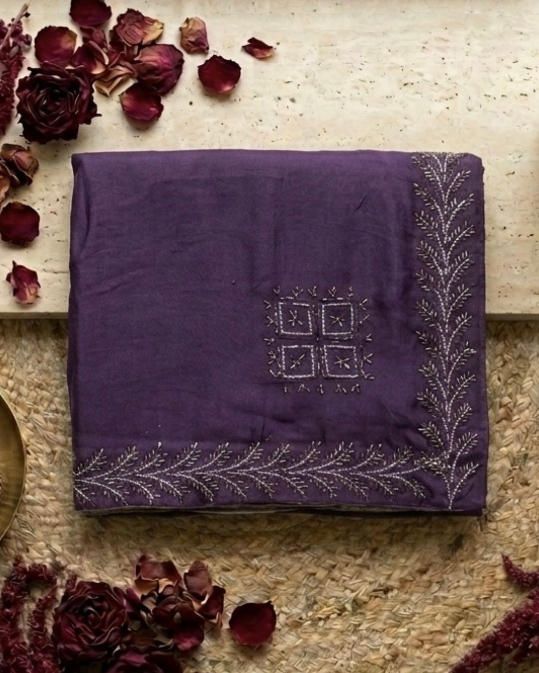 Lavender Colour Star Georgette Saree