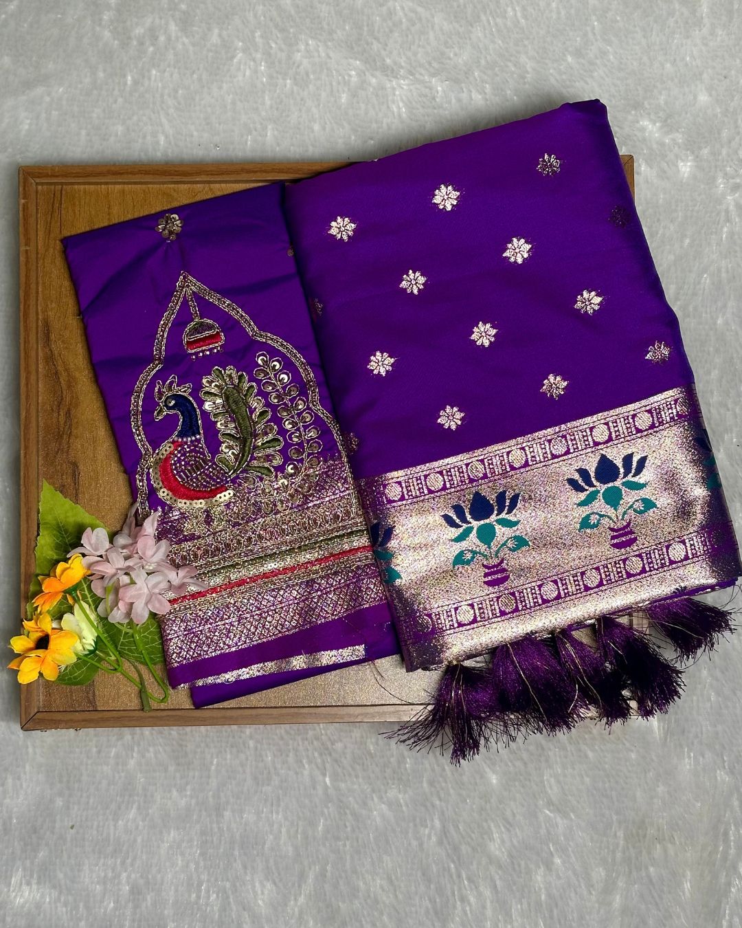 Purple Colour Paithani Saree