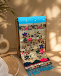 Blue Colour Cotton Meenakari Work Saree