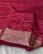 Rani Pink Colour Soft Peshwai Saree