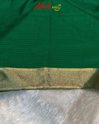 Green Colour Soft Satin Silk Saree With Moti Border