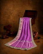 Dude Berry Colour Tissue Silk Saree
