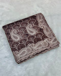 Brown Colour Twill Net Stone Work Saree