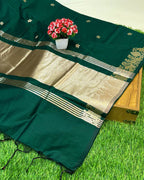Green Colour Soft Cotton Saree